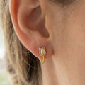 Opal Tulip Stud Earrings
